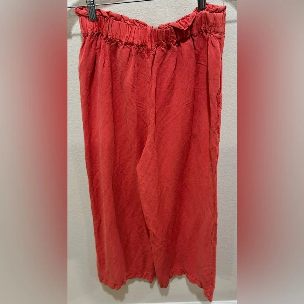 Young Fabulous & Broke‎ Linen Pants Blood Orange/Red size M
